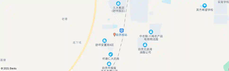 自贡舒坪街_公交站地图_自贡公交_妙搜公交查询2025