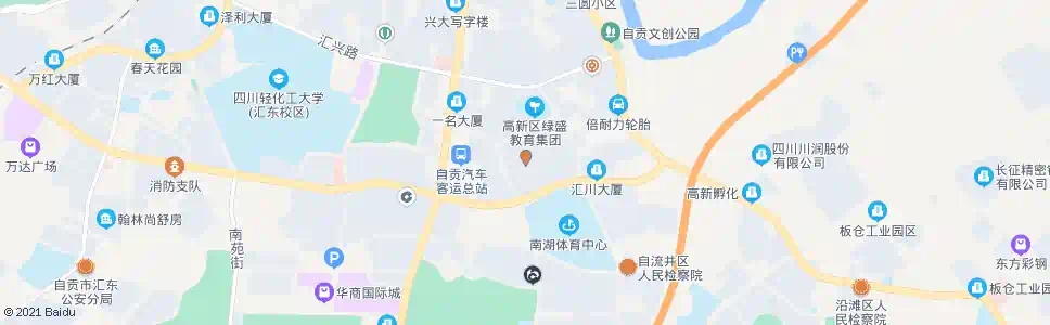 自贡绿盛家园_公交站地图_自贡公交_妙搜公交查询2025
