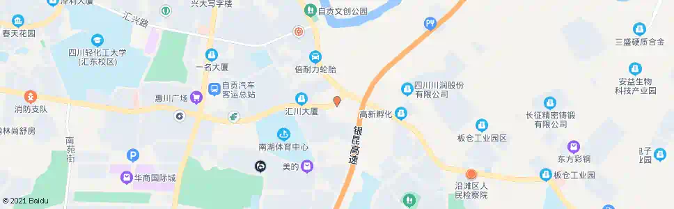 自贡汇川路_公交站地图_自贡公交_妙搜公交查询2025