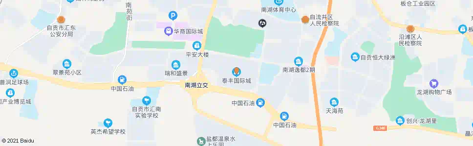 自贡泰丰国际城_公交站地图_自贡公交_妙搜公交查询2025