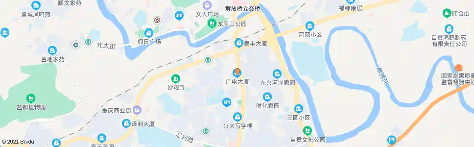 自贡广电大厦_公交站地图_自贡公交_妙搜公交查询2025
