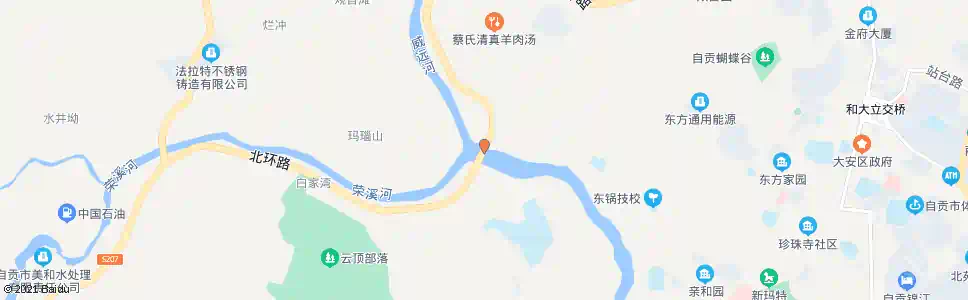 自贡两湖大桥_公交站地图_自贡公交_妙搜公交查询2025