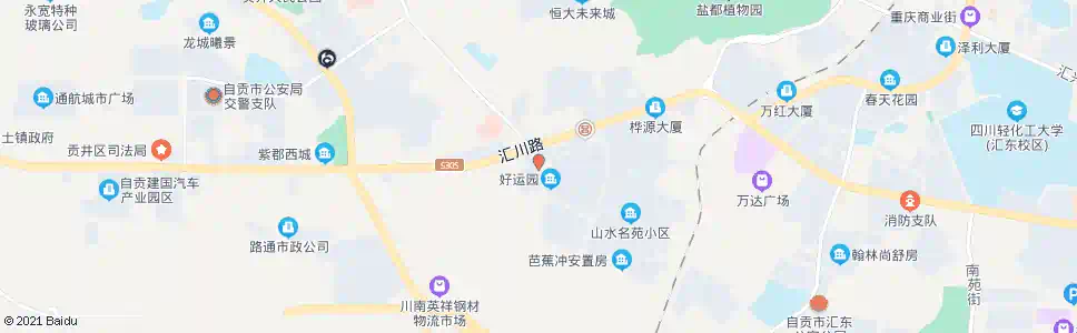 自贡紫荆花都_公交站地图_自贡公交_妙搜公交查询2025