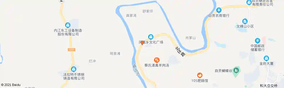 自贡观音滩_公交站地图_自贡公交_妙搜公交查询2025