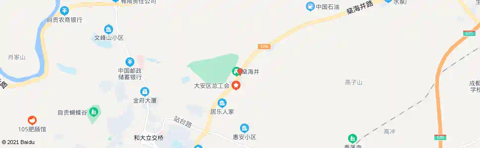 自贡燊海井_公交站地图_自贡公交_妙搜公交查询2025