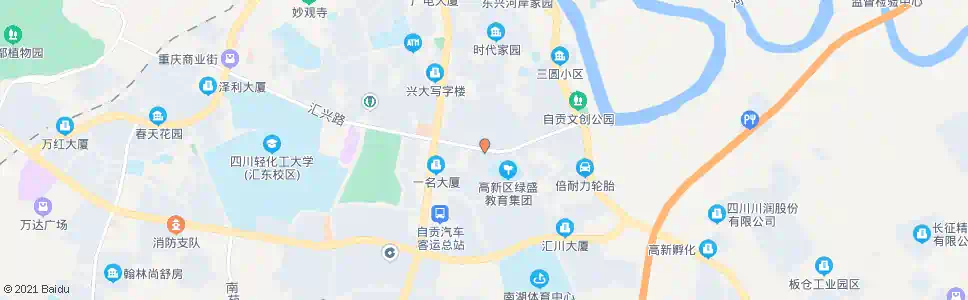 自贡方冲小区_公交站地图_自贡公交_妙搜公交查询2025