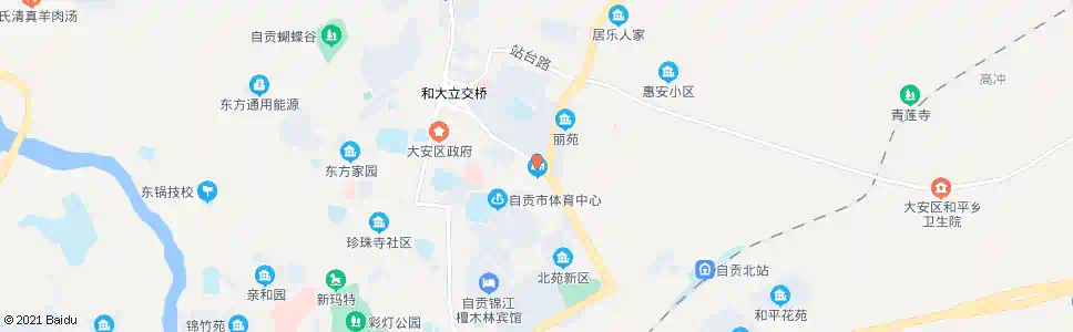 自贡恒和花苑_公交站地图_自贡公交_妙搜公交查询2025