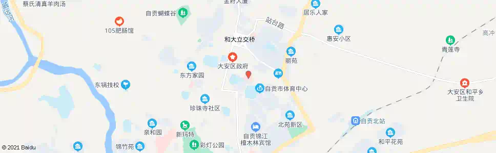 自贡妇幼保健院_公交站地图_自贡公交_妙搜公交查询2025
