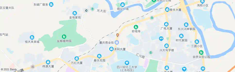 自贡一对山商业城_公交站地图_自贡公交_妙搜公交查询2025