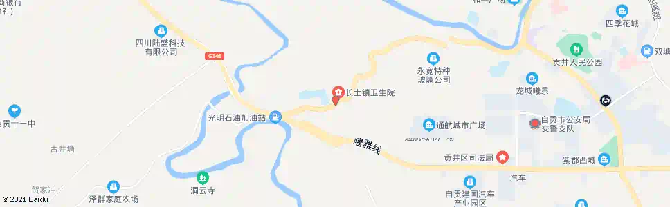 自贡长土街_公交站地图_自贡公交_妙搜公交查询2025