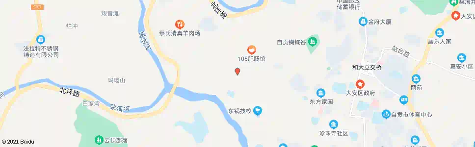 自贡川玻大门_公交站地图_自贡公交_妙搜公交查询2025