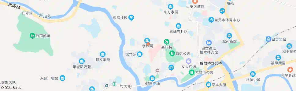 自贡自贡同心医院_公交站地图_自贡公交_妙搜公交查询2025