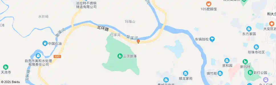自贡白家湾_公交站地图_自贡公交_妙搜公交查询2025
