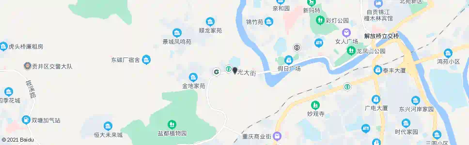 自贡双牌坊_公交站地图_自贡公交_妙搜公交查询2025