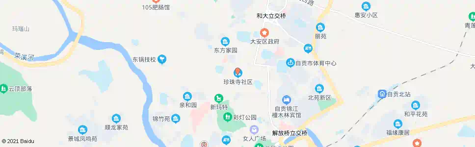 自贡五星街(帝豪)_公交站地图_自贡公交_妙搜公交查询2025
