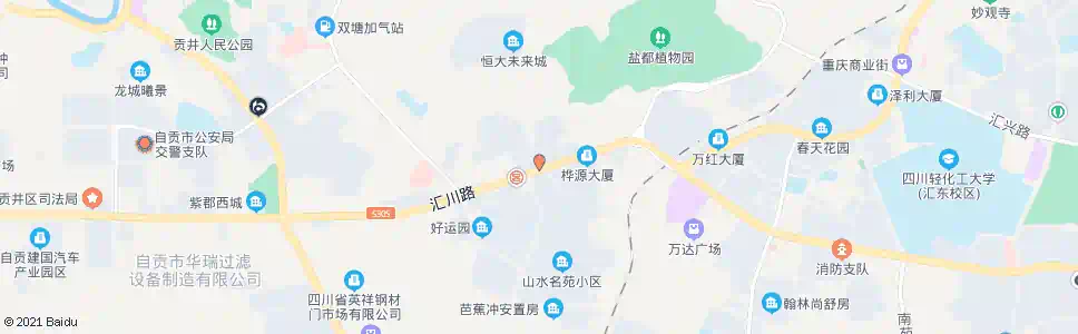 自贡圣地亚家居广场_公交站地图_自贡公交_妙搜公交查询2025