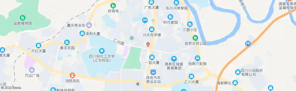 自贡四医院汇东分院_公交站地图_自贡公交_妙搜公交查询2025
