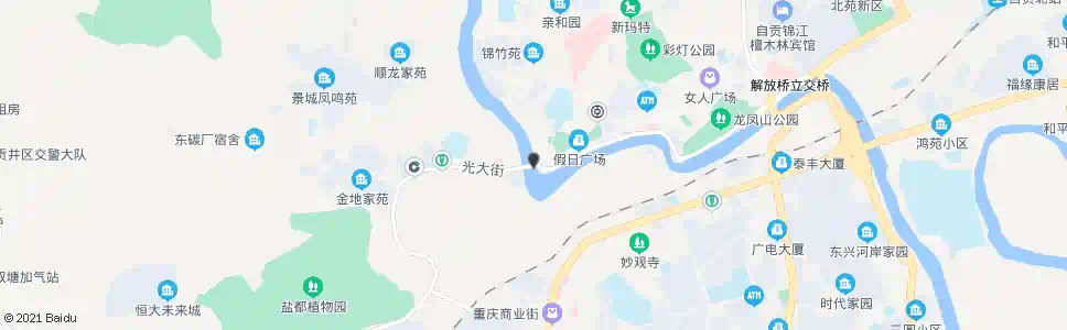 自贡光大街_公交站地图_自贡公交_妙搜公交查询2025