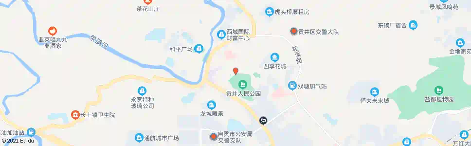 自贡张家花园_公交站地图_自贡公交_妙搜公交查询2025