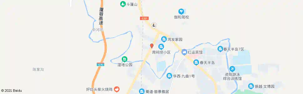 资阳周祠坝_公交站地图_资阳公交_妙搜公交查询2025