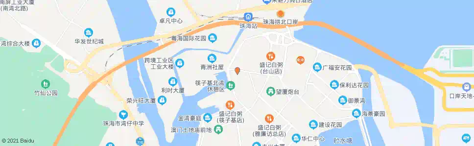 澳門青洲(美居廣場)(西行)_巴士站地圖_澳門巴士_妙搜巴士搜尋2025