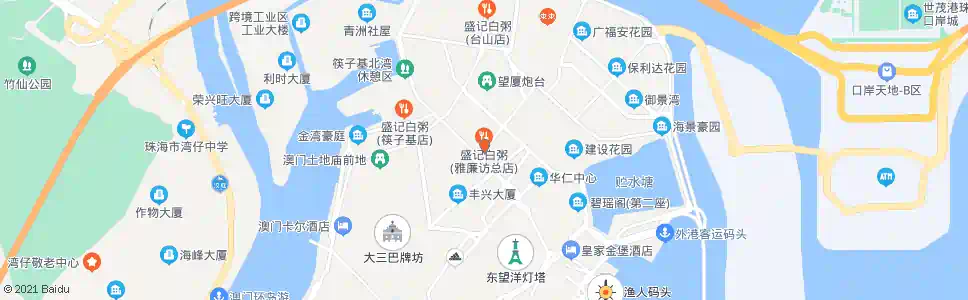 澳門俾利喇(高士德)_巴士站地圖_澳門巴士_妙搜巴士搜尋2025