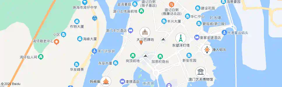 澳門新馬路(營地大街)_巴士站地圖_澳門巴士_妙搜巴士搜尋2025