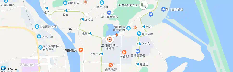 澳門望德聖母灣馬路(連貫公路)_巴士站地圖_澳門巴士_妙搜巴士搜尋2025