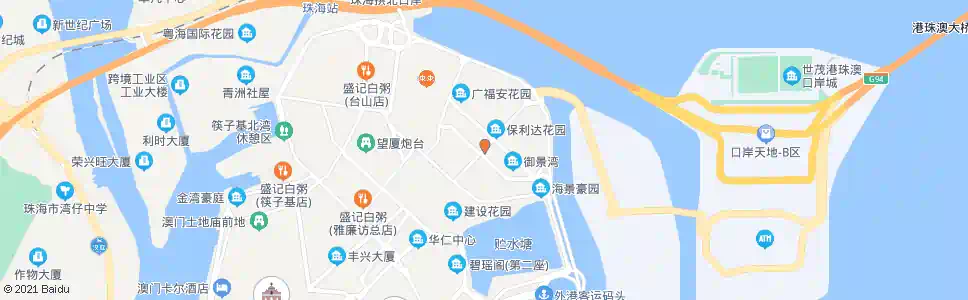 澳門東北大馬路(廣華)_巴士站地圖_澳門巴士_妙搜巴士搜尋2025