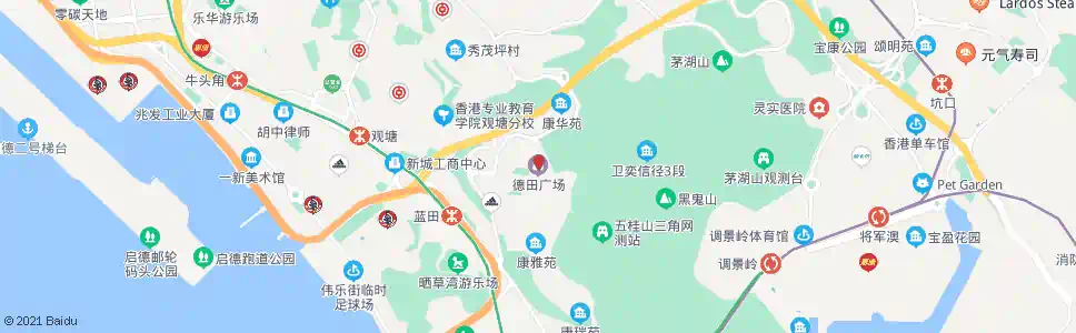 香港德田商場_巴士站地圖_香港巴士_妙搜巴士搜尋2025