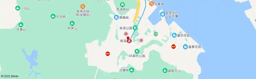 香港柴灣工廠邨_巴士站地圖_香港巴士_妙搜巴士搜尋2025