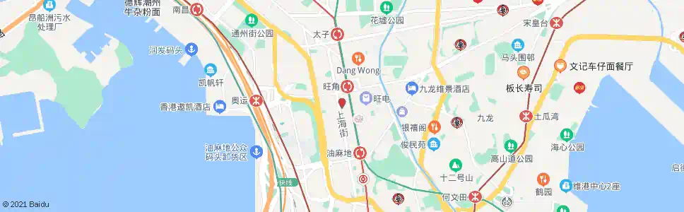 香港亞皆老街(上海街)_巴士站地圖_香港巴士_妙搜巴士搜尋2025