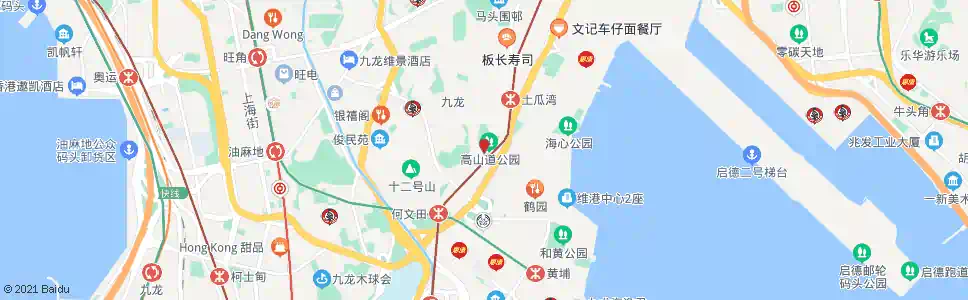 香港高山道(高山劇場)_巴士站地圖_香港巴士_妙搜巴士搜尋2025
