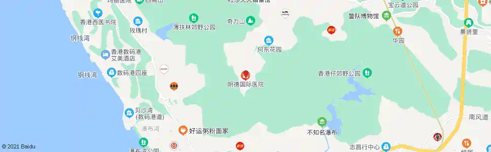 香港加列山道(明德醫院)_巴士站地圖_香港巴士_妙搜巴士搜尋2025
