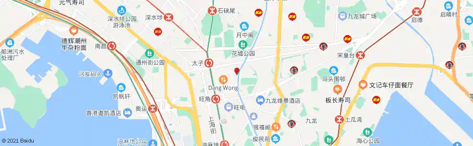 香港太子道西(西洋菜南街)_巴士站地圖_香港巴士_妙搜巴士搜尋2025