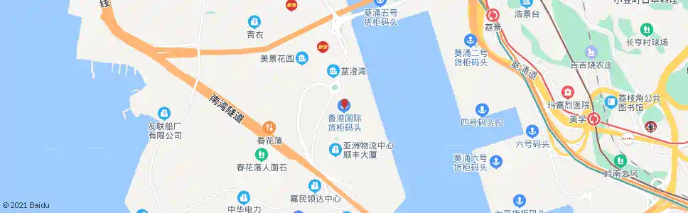 香港四號碼頭(國際貨櫃碼頭)_巴士站地圖_香港巴士_妙搜巴士搜尋2025