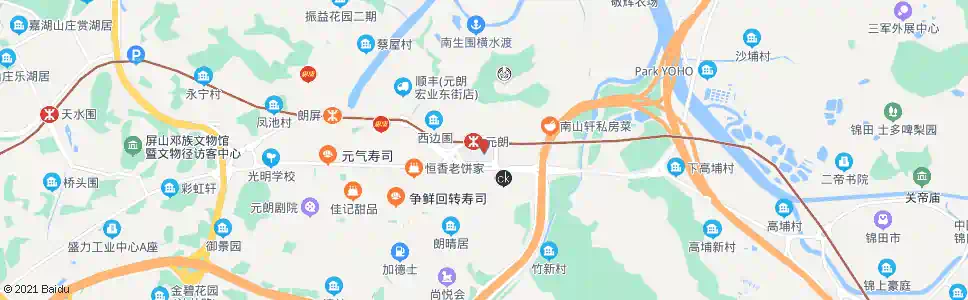 香港朗日路(新元朗中心)_巴士站地圖_香港巴士_妙搜巴士搜尋2025