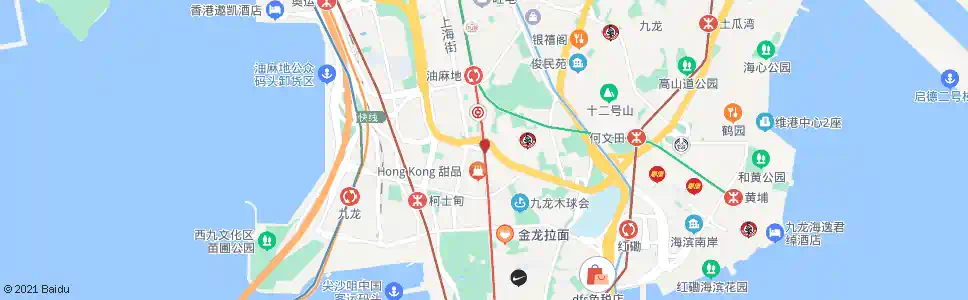 香港彌敦道(西貢街)_巴士站地圖_香港巴士_妙搜巴士搜尋2025