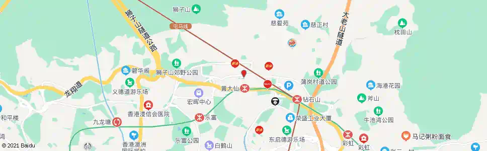 香港黃大仙廟_巴士站地圖_香港巴士_妙搜巴士搜尋2025