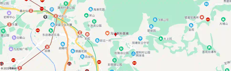 香港德望學校(彩雲邨落車)_巴士站地圖_香港巴士_妙搜巴士搜尋2025