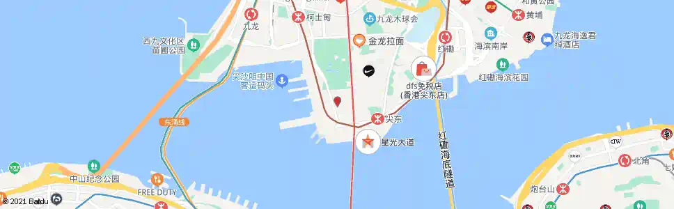 香港尖沙咀亞士釐道總站_巴士站地圖_香港巴士_妙搜巴士搜尋2025