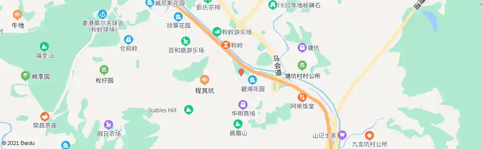 香港百福田心球場_巴士站地圖_香港巴士_妙搜巴士搜尋2025