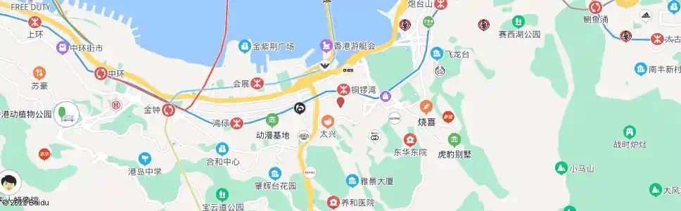 香港銅鑼灣(利園山道)_巴士站地圖_香港巴士_妙搜巴士搜尋2025