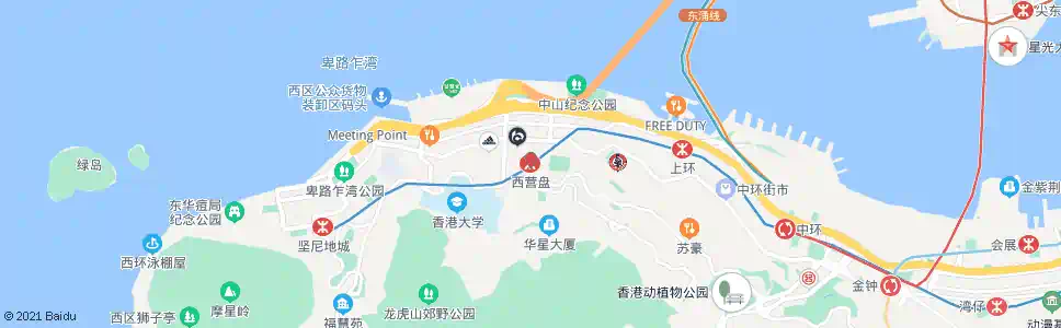 香港營盤(上)_巴士站地圖_香港巴士_妙搜巴士搜尋2025