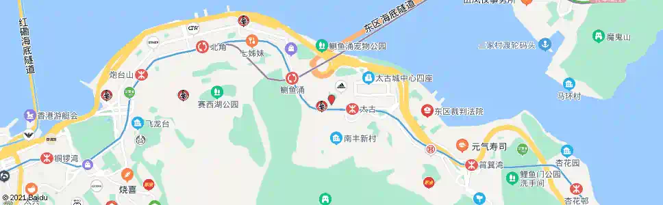 香港太古站吉之島船塢里_巴士站地圖_香港巴士_妙搜巴士搜尋2025