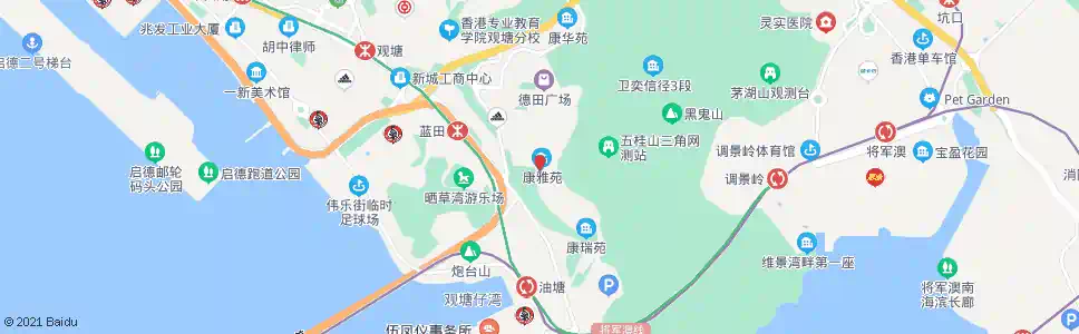香港康雅苑杏雅閣_巴士站地圖_香港巴士_妙搜巴士搜尋2025