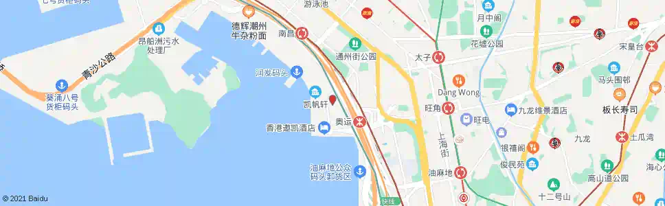 香港維港灣(奧運站)_巴士站地圖_香港巴士_妙搜巴士搜尋2025