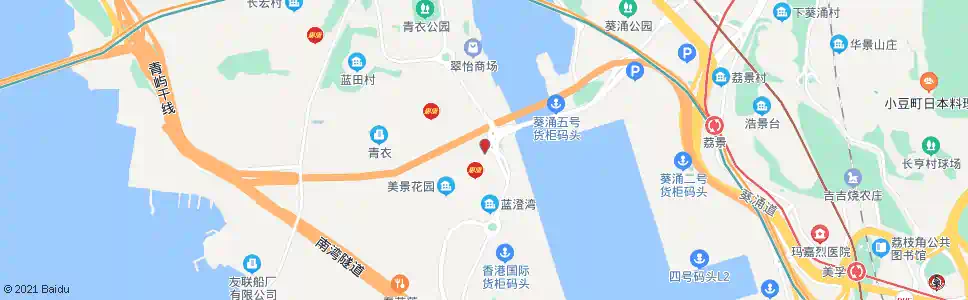 香港青桃樓(青衣路)_巴士站地圖_香港巴士_妙搜巴士搜尋2025