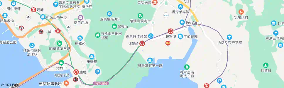 香港調景嶺_巴士站地圖_香港巴士_妙搜巴士搜尋2025