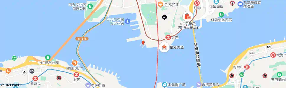 香港尖沙咀(天星碼頭)_巴士站地圖_香港巴士_妙搜巴士搜尋2025